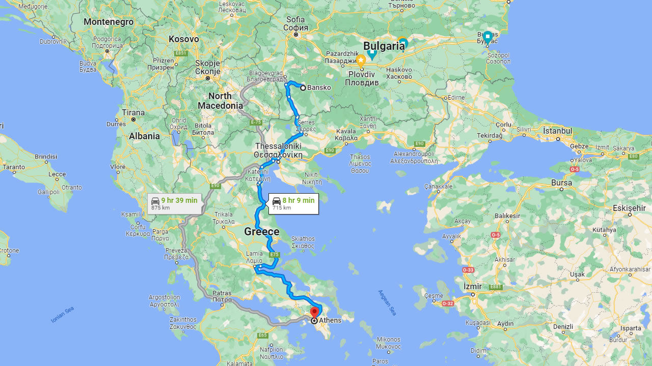 Transfer Bansko Athens Greece Taxi Transportation