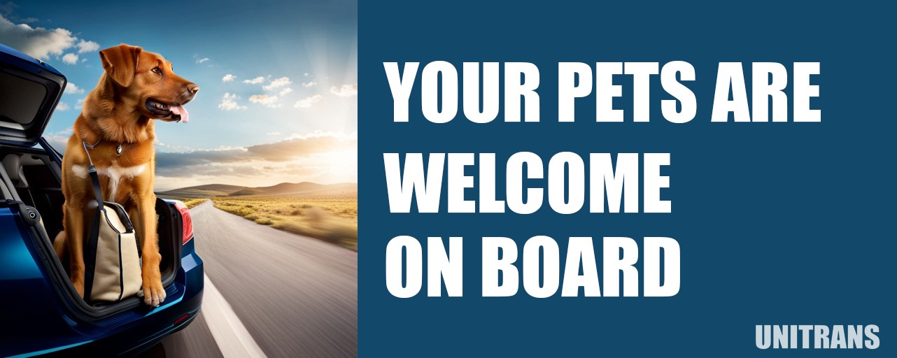 PETS ARE WELCOME ON BOARD