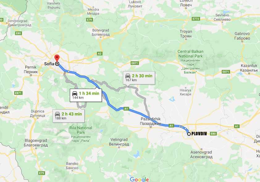 Как да стигна от Пловдив до София?