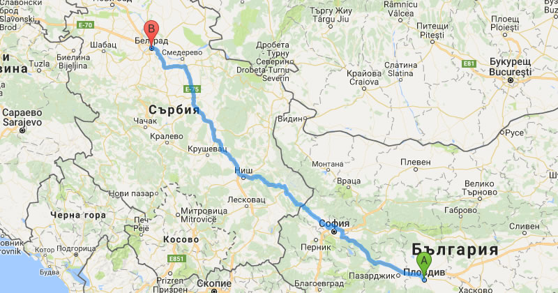 Индивидуален такси трансфер Пловдив Белгород (Сърбия), Ниска цена за индивидуален превоз